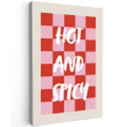 Hot - Spicy - Geruit - Rood canvas 2cm klein -z3d
