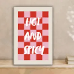 Hot - Spicy - Geruit - Rood canvas 2cm klein -sfeer1