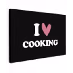 I love cooking - Koken - Hartje - Kookliefhebber - Kok - Spreuken canvas 2cm klein -z3d
