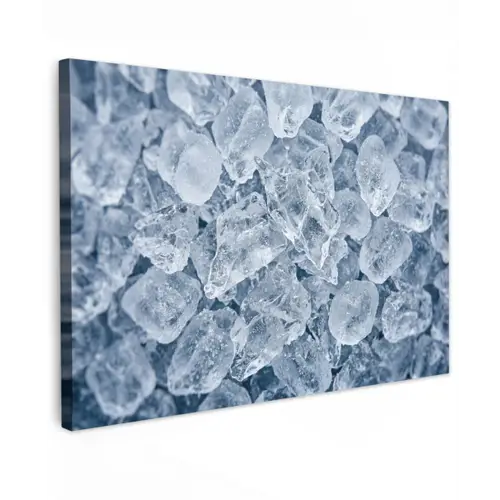 Ijsblokjes - Water - Blauw canvas 2cm klein -z3d