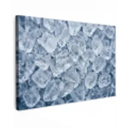 Ijsblokjes - Water - Blauw canvas 2cm klein -z3d