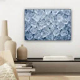 Ijsblokjes - Water - Blauw canvas 2cm klein -sfeer6