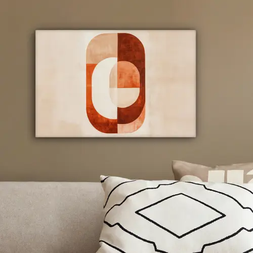 Illustratie - Abstract - Vormen - Rood canvas 2cm klein -sfeer3