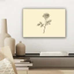 Illustratie - Zwart - Roos canvas 2cm klein -sfeer6