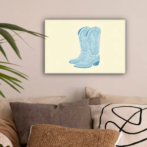 Illustratie - Cowboylaarzen - Patroon canvas 2cm klein -sfeer1