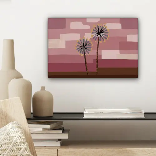 Illustratie - Bloemen - Vlakken - Abstract canvas 2cm klein -sfeer6