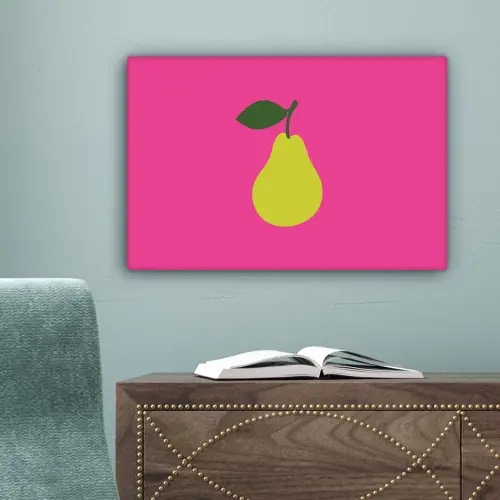 Illustratie - Fruit - Peer - Groen canvas 2cm klein -sfeer4