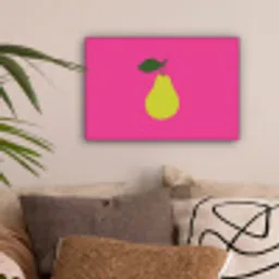 Illustratie - Fruit - Peer - Groen canvas 2cm klein -sfeer1