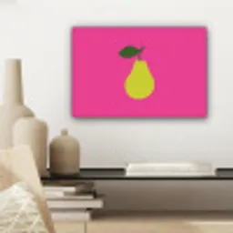 Illustratie - Fruit - Peer - Groen canvas 2cm klein -sfeer6