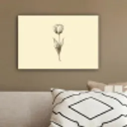 Illustratie - Tulp - Zwart canvas 2cm klein -sfeer3