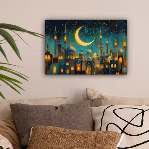 Islamitisch - Moskee - Ramadan - Islam canvas 2cm klein -sfeer1