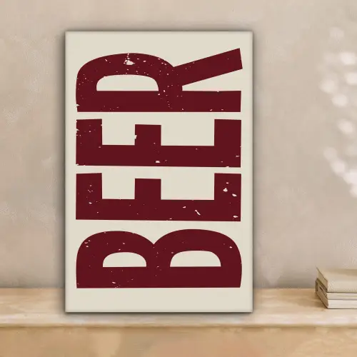 Japandi - Beer - Red - Retro canvas 2cm klein -sfeer1
