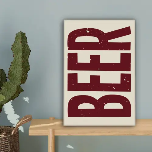 Japandi - Beer - Red - Retro canvas 2cm klein -sfeer4
