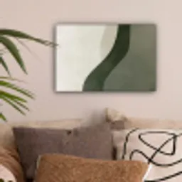 Japandi - Groen - Abstract - Modern canvas 2cm klein -sfeer1