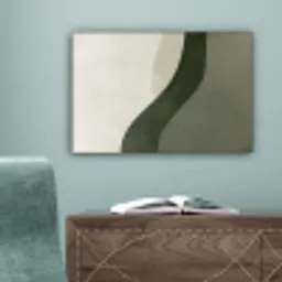 Japandi - Groen - Abstract - Modern canvas 2cm klein -sfeer4