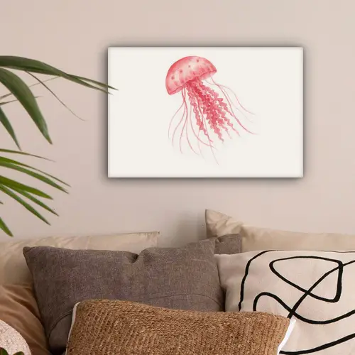 Kwal - Tentakels - Roze canvas 2cm klein -sfeer1
