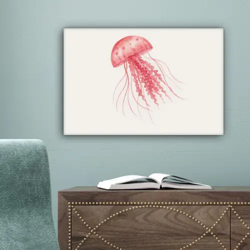 Kwal - Tentakels - Roze canvas 2cm klein -sfeer4