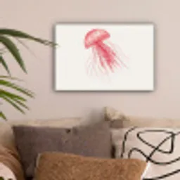 Kwal - Tentakels - Roze canvas 2cm klein -sfeer1