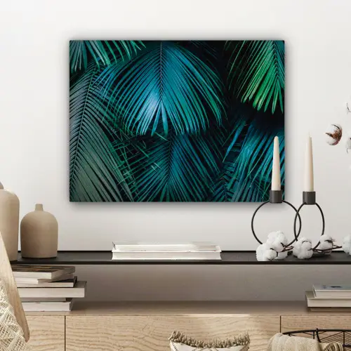 Inductie mat - Jungle - Inductie beschermer - Palmblad - Natuur canvas 2cm klein -sfeer6