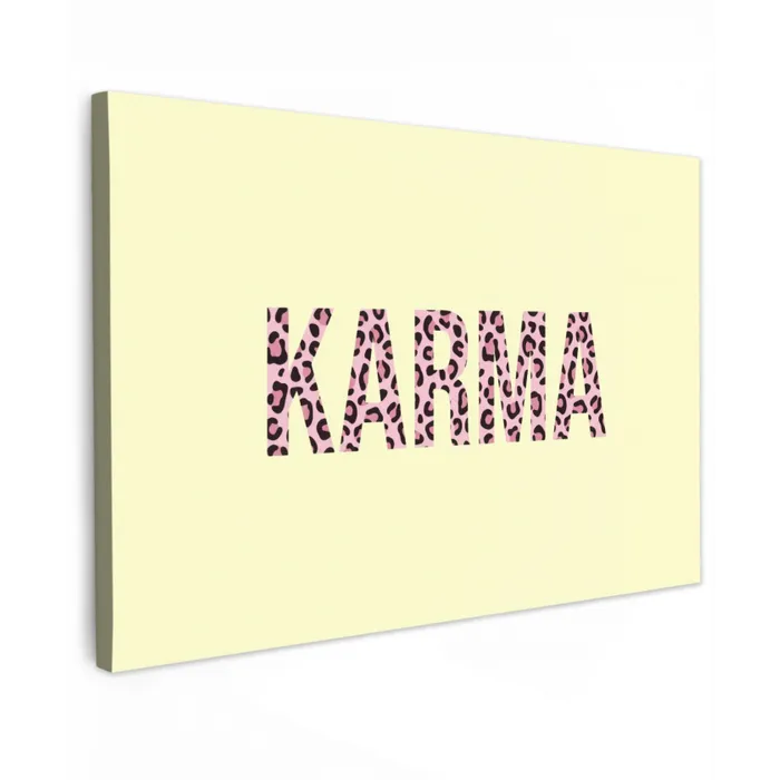 Karma - Luipaardprint - Geel canvas 2cm klein -z3d