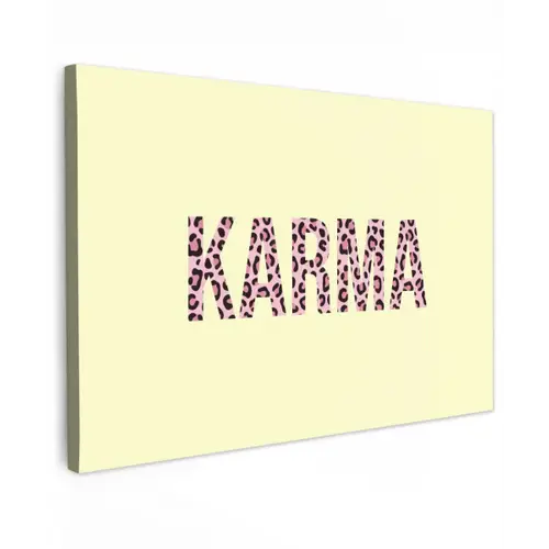 Karma - Luipaardprint - Geel canvas 2cm klein -z3d