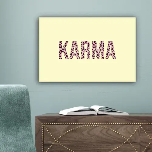 Karma - Luipaardprint - Geel canvas 2cm klein -sfeer4