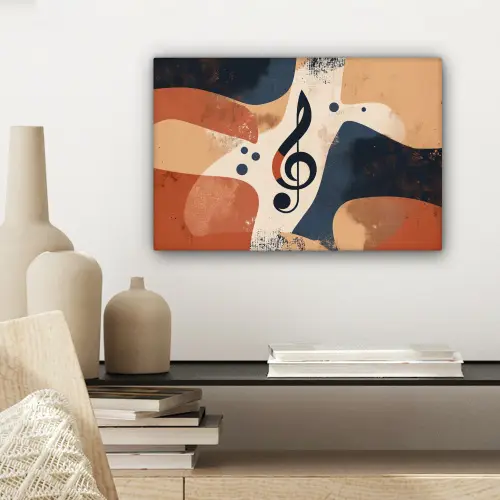 Sleutel - G - Abstract - Beige canvas 2cm klein -sfeer6