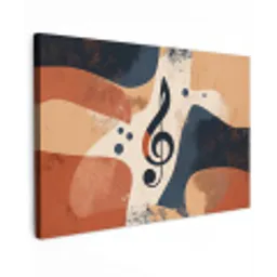 Sleutel - G - Abstract - Beige canvas 2cm klein -z3d