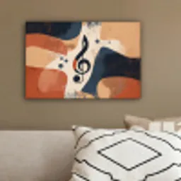Sleutel - G - Abstract - Beige canvas 2cm klein -sfeer3