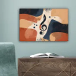Sleutel - G - Abstract - Beige canvas 2cm klein -sfeer4