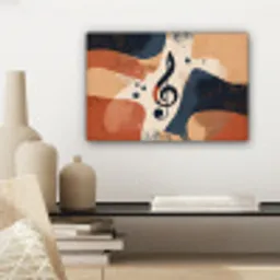 Sleutel - G - Abstract - Beige canvas 2cm klein -sfeer6