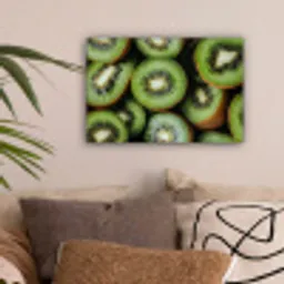 Kiwi - Fruit - Groen canvas 2cm klein -sfeer1