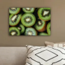 Kiwi - Fruit - Groen canvas 2cm klein -sfeer3