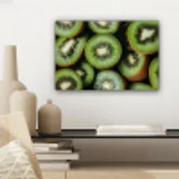 Kiwi - Fruit - Groen canvas 2cm klein -sfeer6