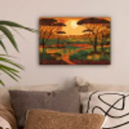 Landschap - Afrikaans - Zon canvas 2cm klein -sfeer1