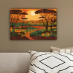 Landschap - Afrikaans - Zon canvas 2cm klein -sfeer3