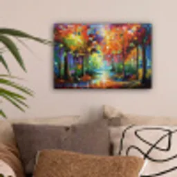 Landschap - Bos - Kleuren - Natuur canvas 2cm klein -sfeer1