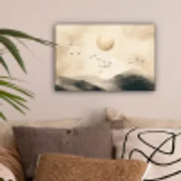 Landschap - Japandi - vogel canvas 2cm klein -sfeer1