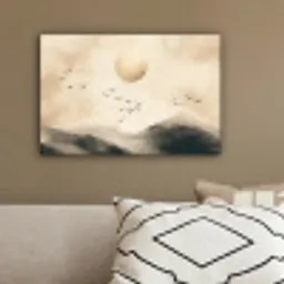 Landschap - Japandi - vogel canvas 2cm klein -sfeer3