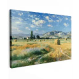 Landschap - Strobalen - Bergen - Wolken canvas 2cm klein -z3d