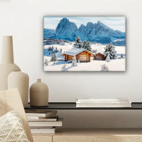 Landschap - Winter - Sneeuw canvas 2cm klein -sfeer6