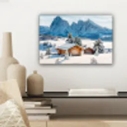 Landschap - Winter - Sneeuw canvas 2cm klein -sfeer6