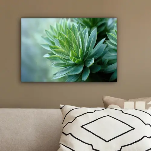 Blad - Plant - Groen - Textuur canvas 2cm klein -sfeer3