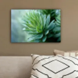 Blad - Plant - Groen - Textuur canvas 2cm klein -sfeer3
