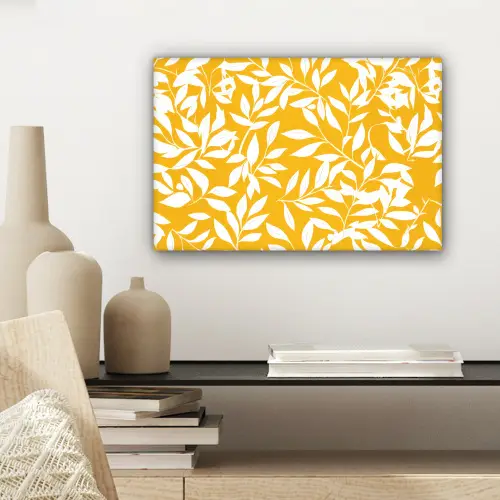 Bladeren - Takken - Geel canvas 2cm klein -sfeer6