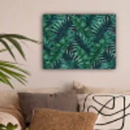 Bladeren - Inductie beschermer - Jungle - Tropical canvas 2cm klein -sfeer1