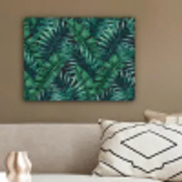 Bladeren - Inductie beschermer - Jungle - Tropical canvas 2cm klein -sfeer3