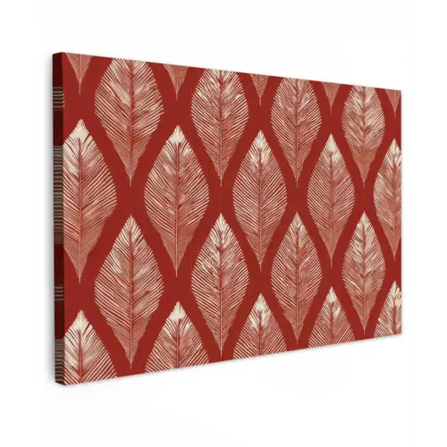 Bladeren - Rood - Elegant canvas 2cm klein -z3d