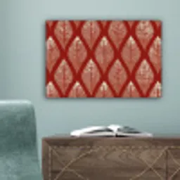 Bladeren - Rood - Elegant canvas 2cm klein -sfeer4