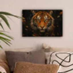 Bladeren - Tijger - Oranje canvas 2cm klein -sfeer1